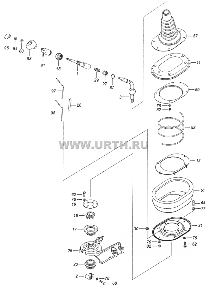 6460-1703204 Опора рычага переключения передач